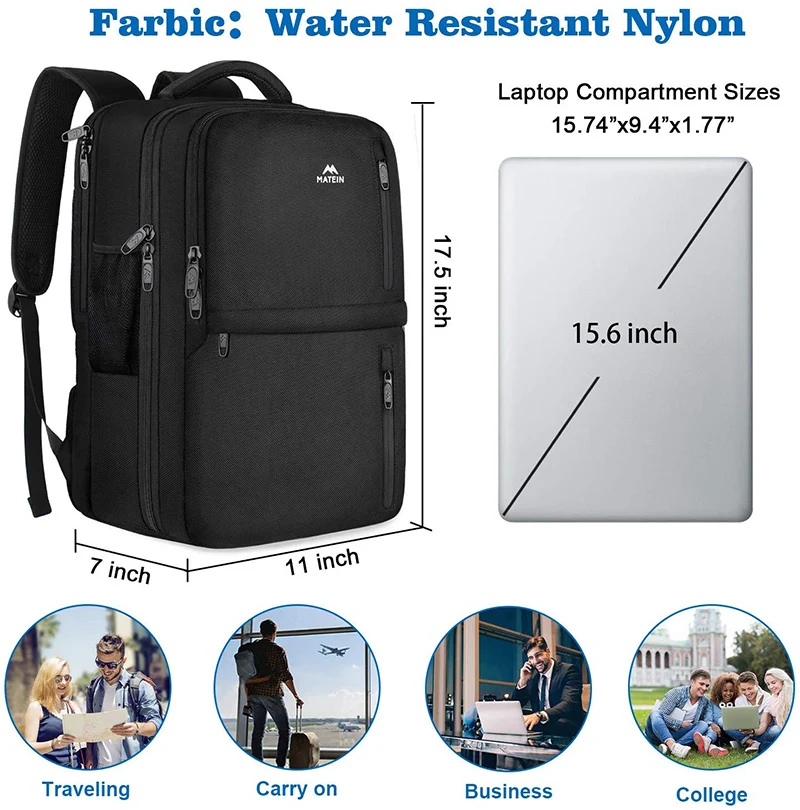 Рюкзак Matein для ноутбука 15 6 дюйма водонепроницаемый с защитой от кражи |