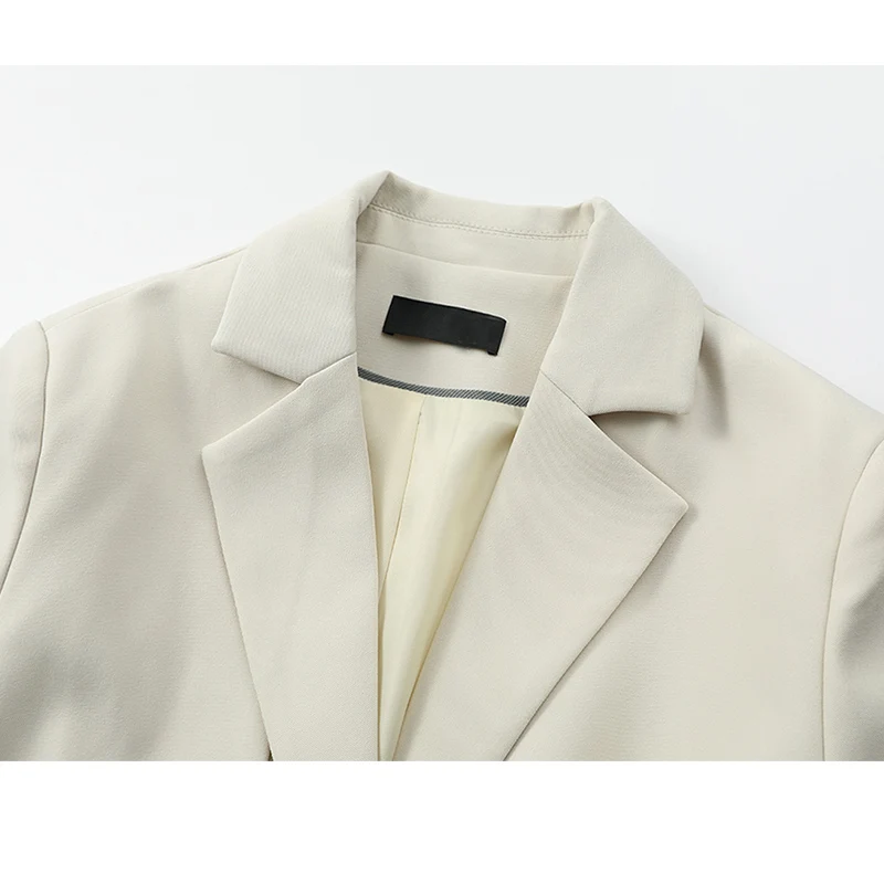 Однотонный элегантный Блейзер пальто женская повседневная темпераментная