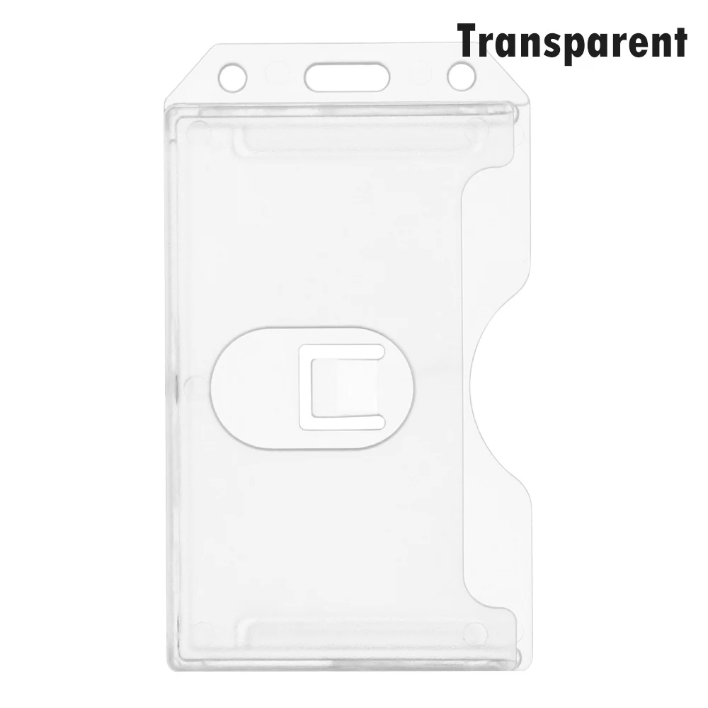 Type 5-transparent 1 шт Унисекс Многофункциональный жесткий пластиковый двухсторонний ID-карта унисекс значок рабочий ID держатель для карт прочный защитный чехол - Цвет: Type 5-transparent