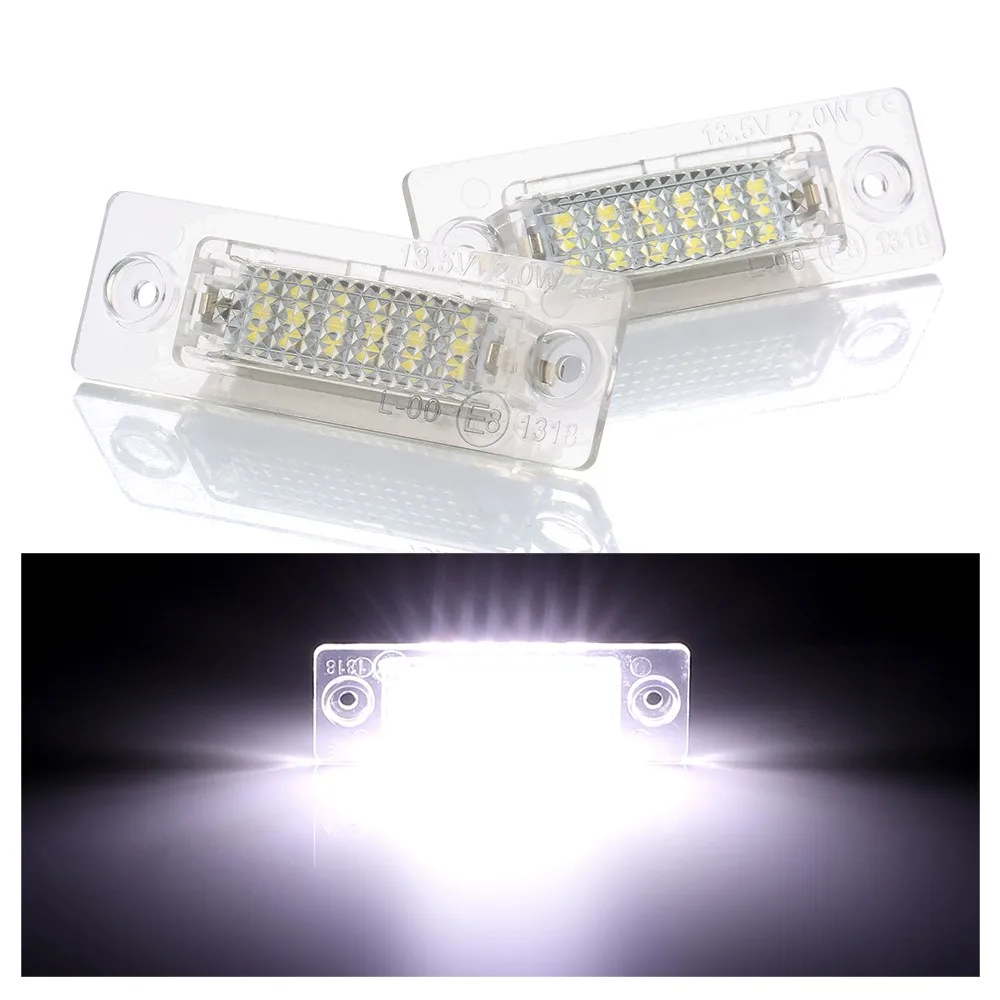 2 шт. 18SMD светодиодные задние номерной знак светильник лампа для VW Jetta Touran Passat B6 5D