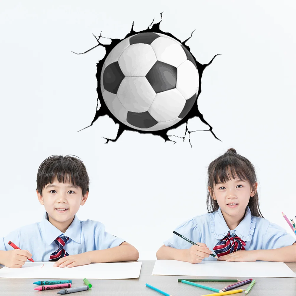 3D креативная Наклейка на окно футбольная семья наклейка стену для любителей