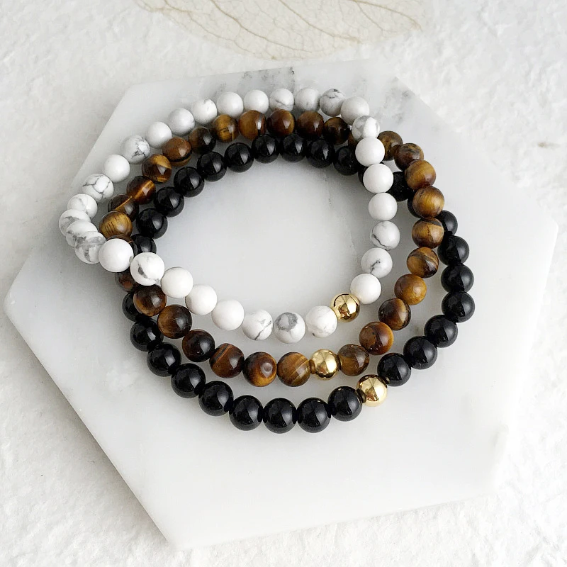 Mcllroy браслет из натурального камня браслеты для мужчин и женщин натуральный