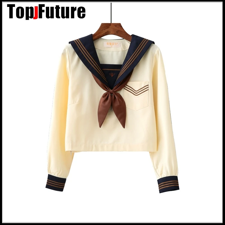 Костюм-тройка Униформа JK весна-лето костюм моряка кремового цвета в японском