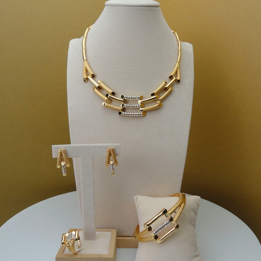 Yuminglai золотой цвет модный дизайн африканские Ювелирные наборы для женщин FHK5655 |