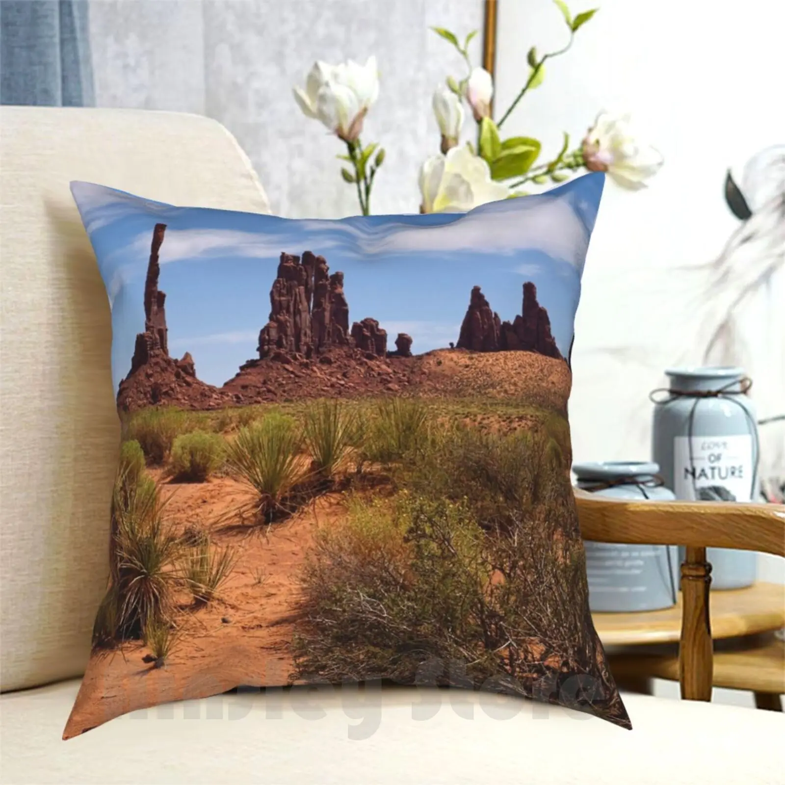 

From The Earth I Arise Pillow Case Printed Home Soft Throw Pillow Park Monument Valley Arizona United States Travel