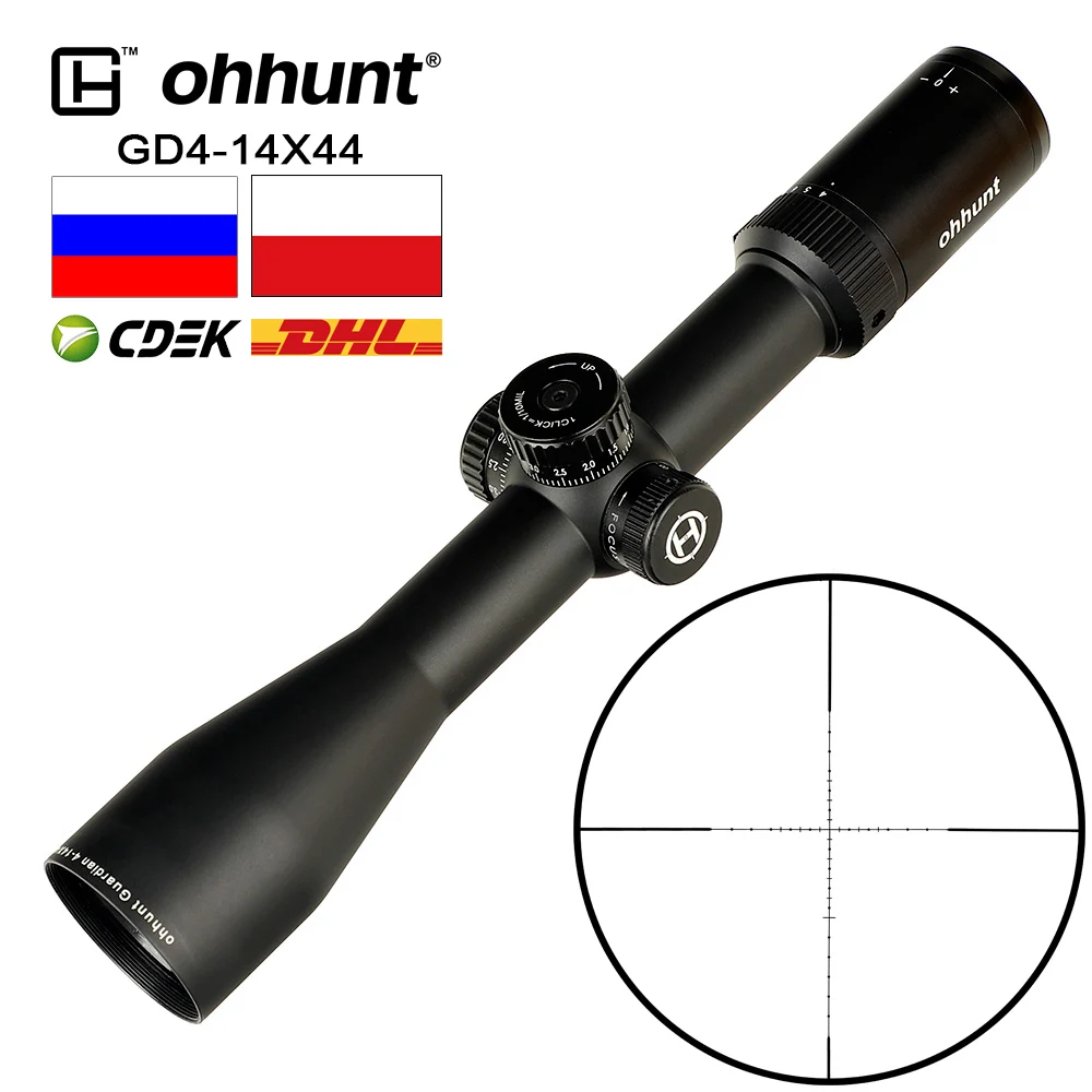 Тактический Оптический прицел ohhunt Guardian 4 14X44 SF снайперский с боковым параллаксом
