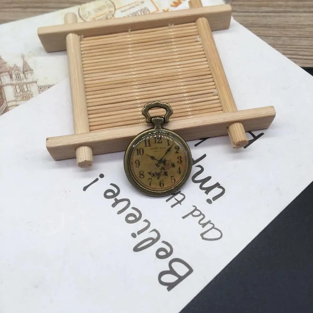 8 шт. эмалевые часы с цветочным узором подвески металлические для