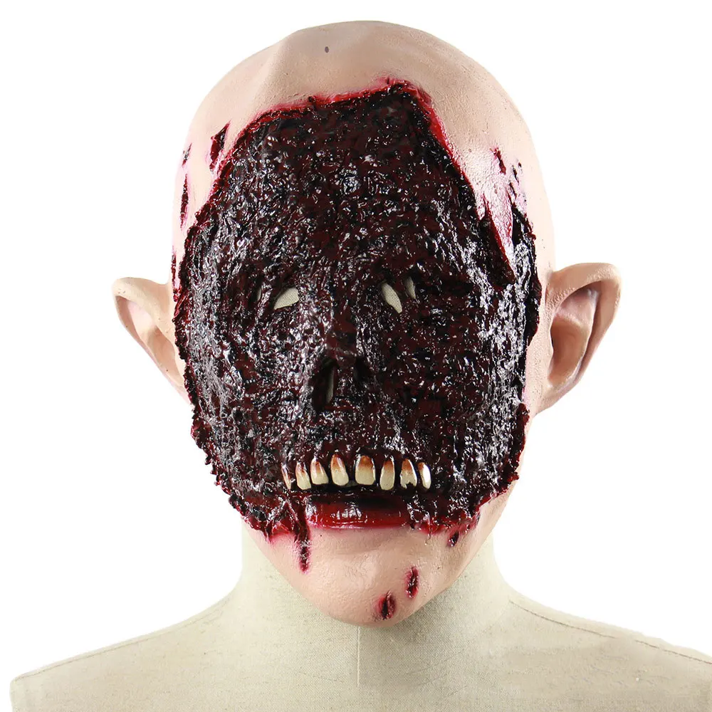 

COSMASK Halloween Horror Latex Mask Biochemical Monster Bloody Zombie Mask Melting Face Adult Scary Mask