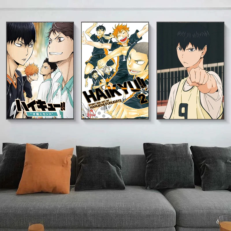Настенная живопись с волейбольным мальчиком современные аниме плакаты и принты