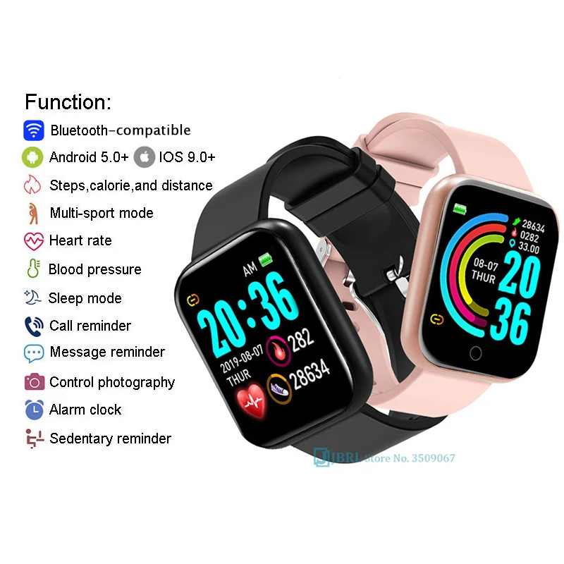 new smart watch 2021 kids children smartwatch fitness bracelet for girls boys heart rate tracker watch for android ios free global shipping