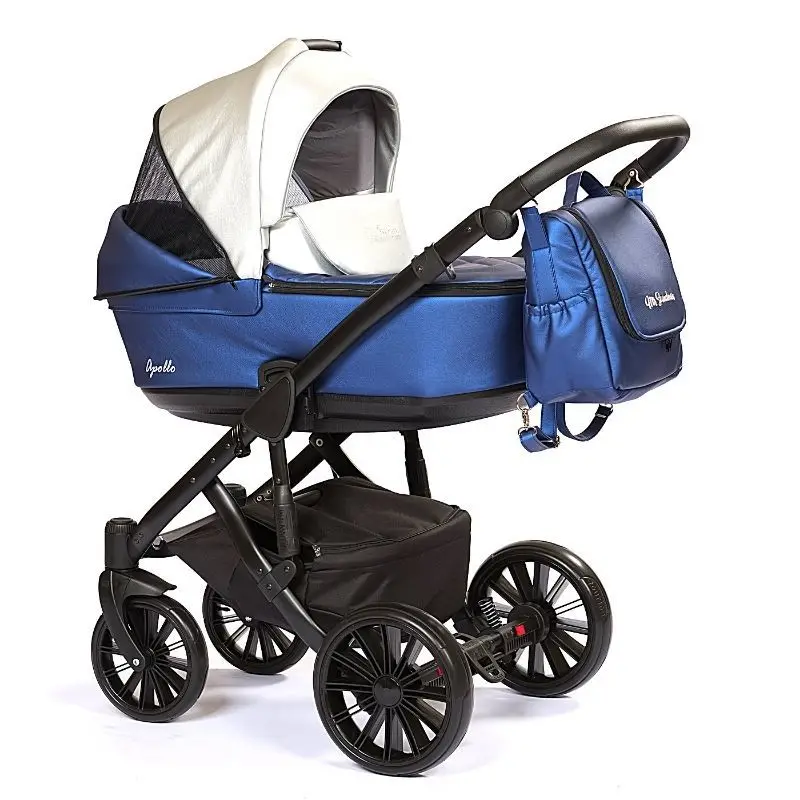 Прогулочная коляска Mr Sandman Apollo G детская из экокожи трансформер синяя для