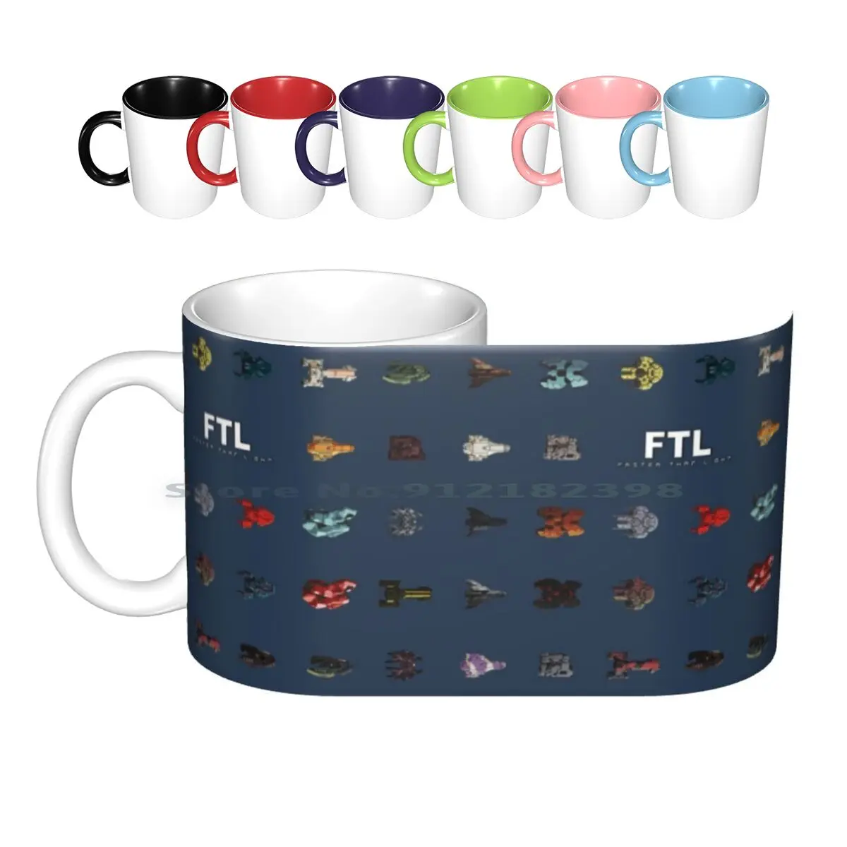 

Ftl Faster Than Light-All Ships Ceramic Mugs Coffee Cups Milk Tea Mug Kestrel Cruiser Engi Federation Zoltan Mantis Slug Lanius