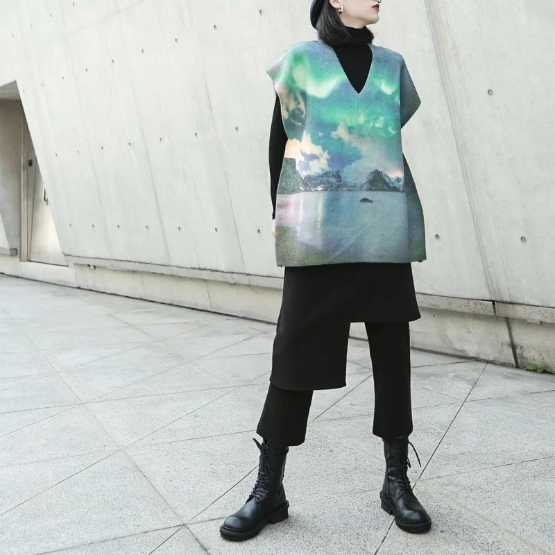 

Loose Pants 2021 Thick Woolen Irregular Fake Two-Piece Pants Cropped Pants Boots Pants Women's High Waist Pants Plus Size