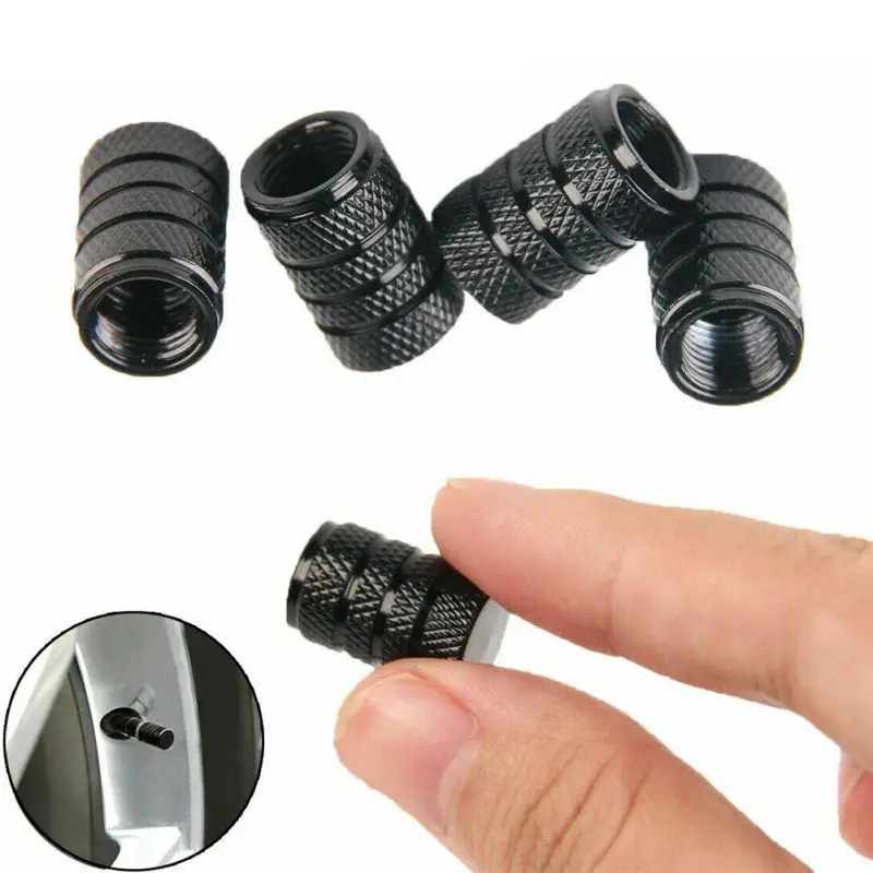 4 шт. Черный Прочный алюминиевый сплав Пылезащитная крышка колеса шины обод для