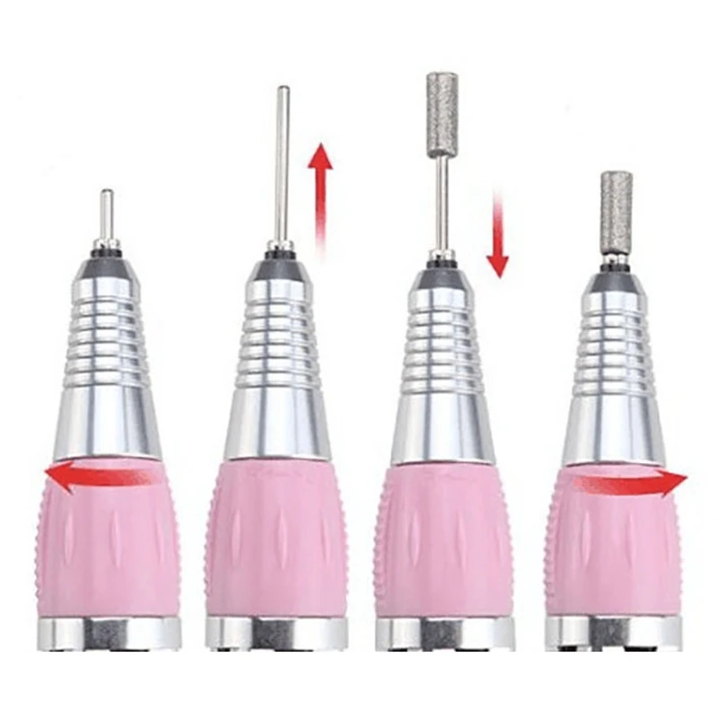 

25000RPM Electric Nail Drill Milling Cutter Set, Manicure Powerful Nail Drill Equipment Tool Salon Nail File EU Pulg