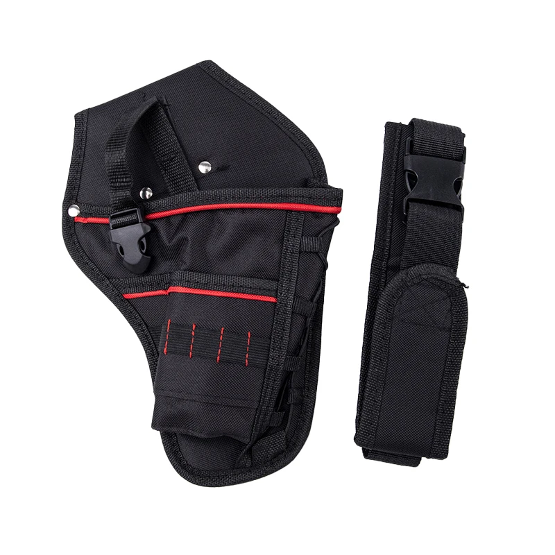 

1PC Portable Heavy Duty Electrician Tool Bag Bit Holder With Belt Waist Drill Storage Pocket