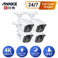 annke ultra hd 4k tvi cameras 8mp bullet outdoor waterproof cctv security surveillance cameras system with full color warm light