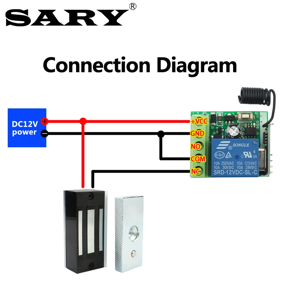 Беспроводной магнитный замок с дистанционным управлением электронный дверной 60