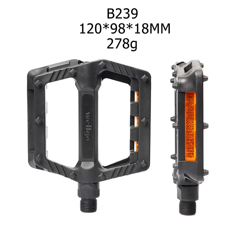 

B239 Cycling Pedal Nylon Bearings Bike Flat Pedals Ultralight Road Mountain Bicycle Pedal Cycling Accessories