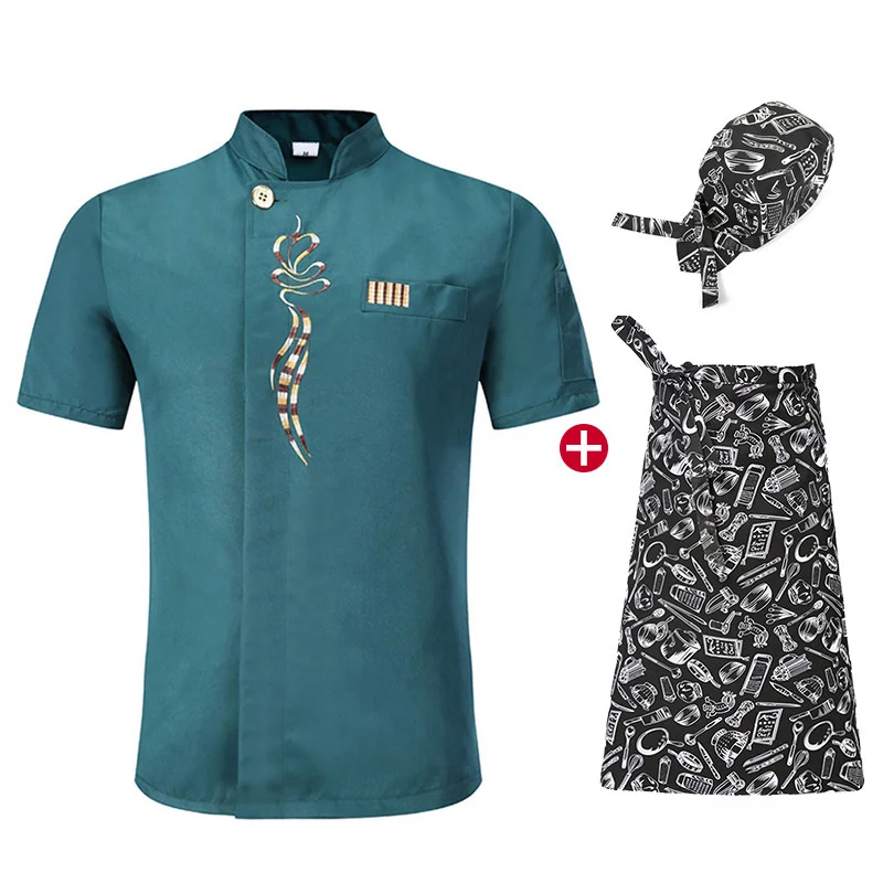 hotel Cook chef apron workwear wholesale short sleeves kitchen uniform Restaurant Catering jacket new hat beauty | Тематическая