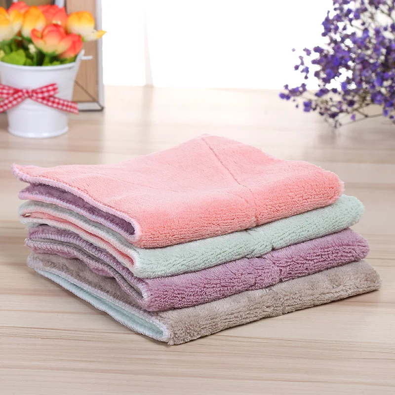 Кухонное полотенце легко моется двухстороннее двухцветное тряпка для мытья