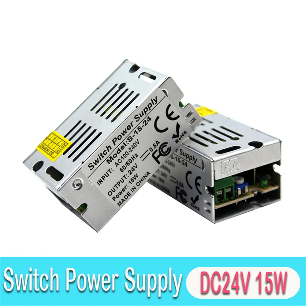 12V 24V DC источник питания 15W 24W 36W 72W 100W 120W Трансформаторы освещения 100-240v AC к DC12V DC24V SMPS