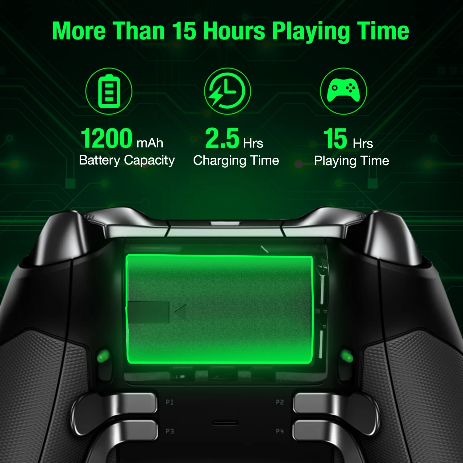 Комплект аккумуляторов 1200 мАч для Xbox One беспроводные геймпады аккумуляторная