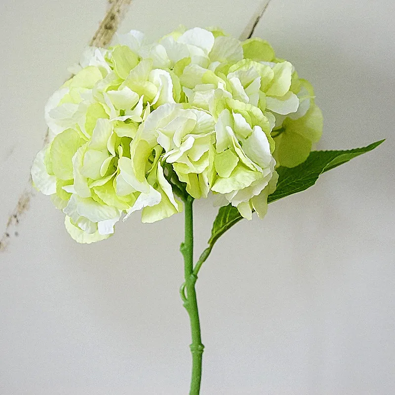 green Искусственные пионы, цветы для дома, свадьбы, вечеринки, дня рождения, Нового года, Дня Святого Валентина, Цветочный декор, шелковые гортензии, Цветочная композиция для вазы - Цвет: green