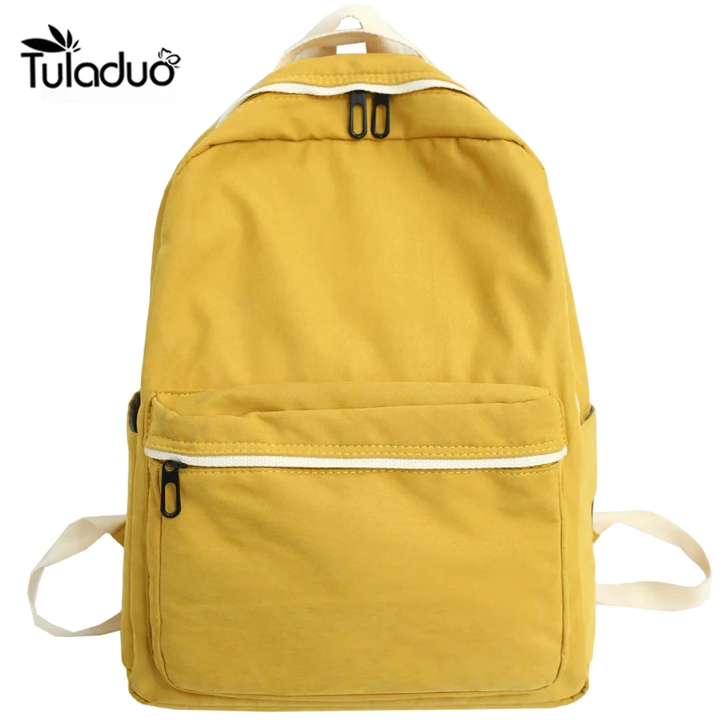 

2022 New Women Canvas High Capacity Backpacks Waterproof School Travel Bags For Teenagers Girls Laptop Backpacks