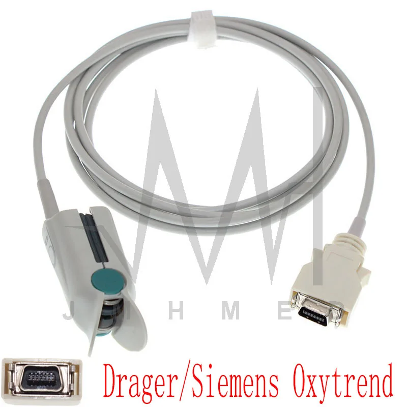 

Compatible with spo2 Sensor of Drager/ Siemens Oxytrend Monitor Adult/Child/Neonate/Finger/Ear/Forehead Oximetry Cable14pin 3m