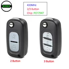 DIYKEY удаленное брелок 2  3 кнопки FSK 433 МГц PCF7957 чип для Renault Clio 3, Kangoo, мастер 2006-2016