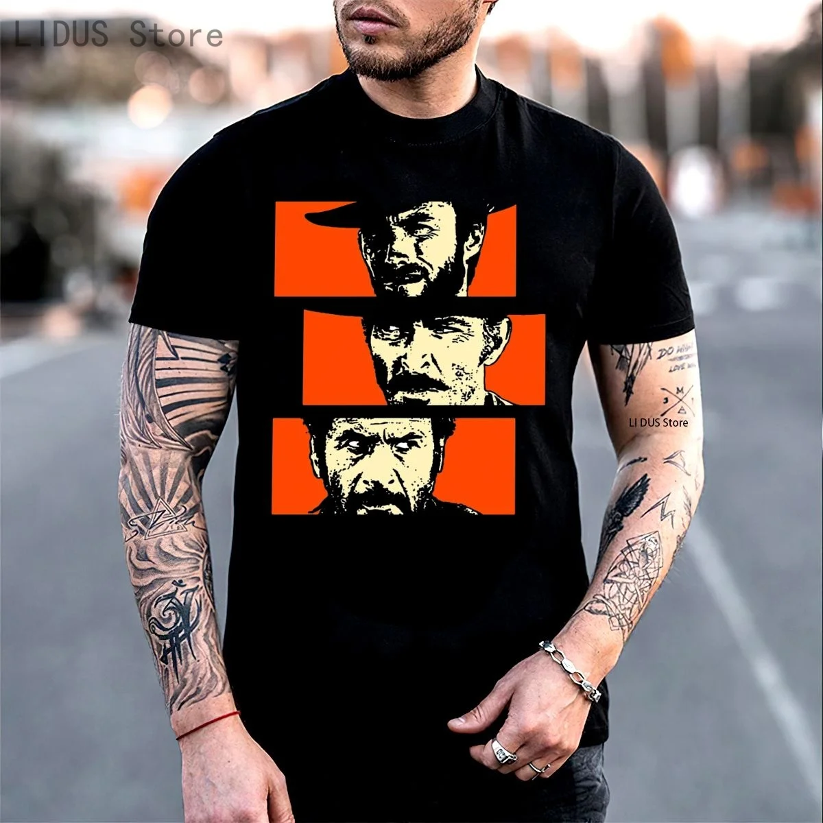 

The Good The Bad And Ugly Blondie Angel Eyes Tuco Cowboy T shirt Harajuku Short Sleeve T-shirt Graphics Tshirt Brands Tee Top