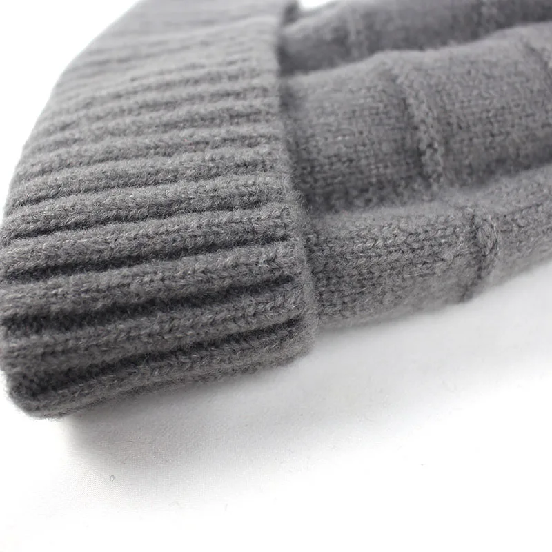 Minhui шапки из натурального меха для женщин зимние вязаная шапка одноцветная