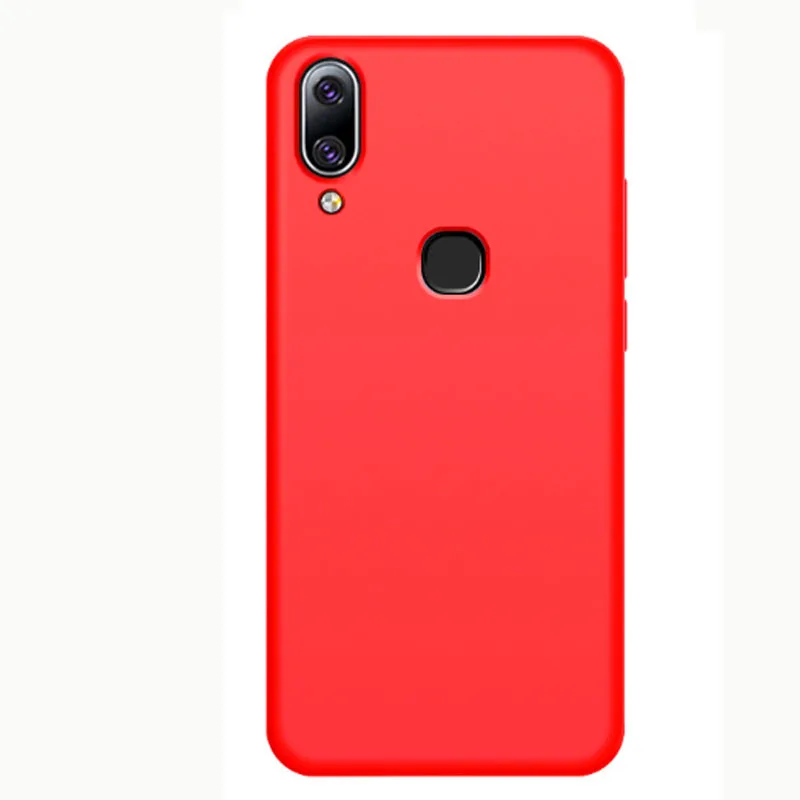

Candy color silicone soft Case for Huawei Y7 2019 Cover Soft Back Phone Cover For Huawei Y 7 2019 Cases With Fingerprint Hole