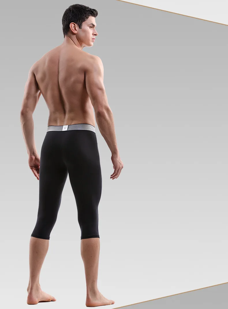 2pcs/lotBestSport Men's Wear-resistant legSports Long Leg underwear croppedTrousers modal quick-drying large runningShort boxers