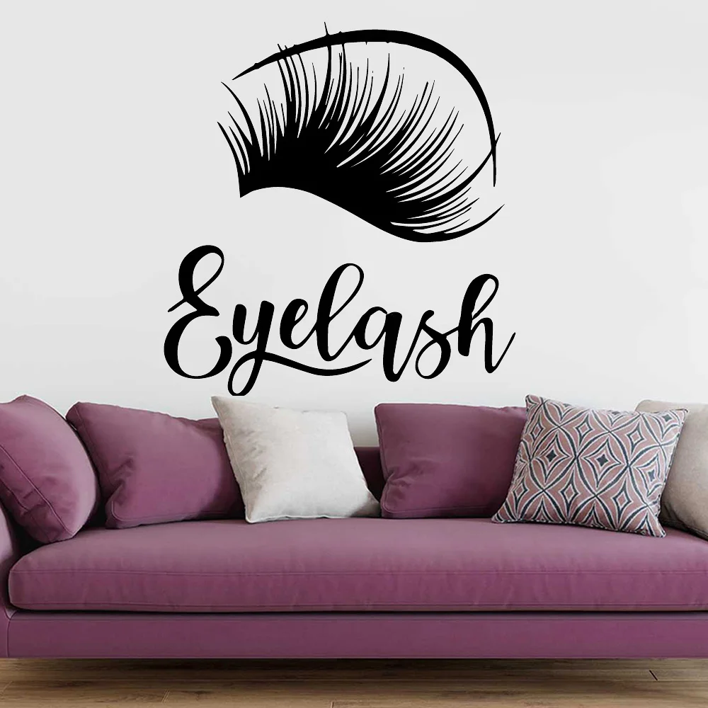 

Cartoon eyelash Home Decor Modern Acrylic Decoration Decor Living Room Bedroom Removable Wall Art MURAL Drop Shipping