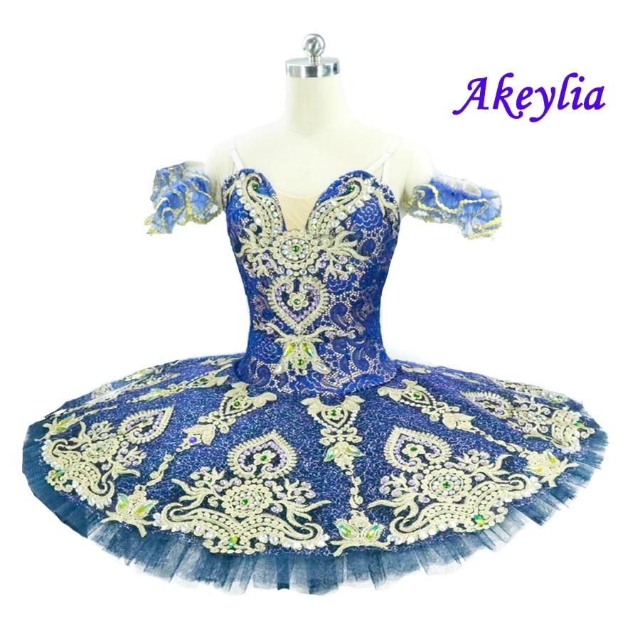 Новинка балетная пачка на взрослого украшение из темно-синих бриллиантов золото