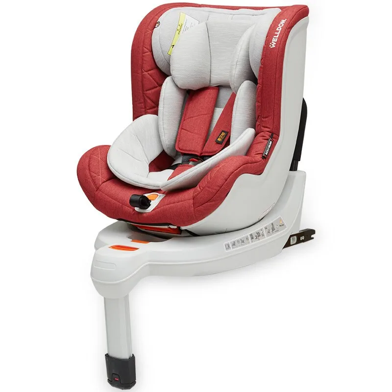0198Welldon wheelton Children's Safety Seats 360 Rotary Safety Seats 0-4 Years Old Infants Car Children's Seats Ark Ruby Red