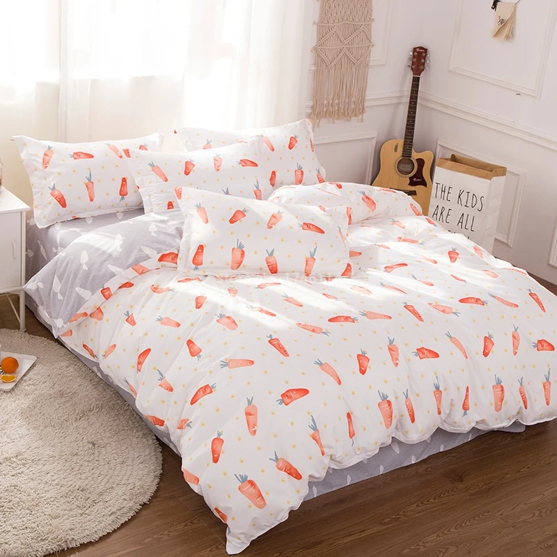 Милый фрукт лимон арбуз напечатаны кровать пододеяльник розовый одеяло Стёганое