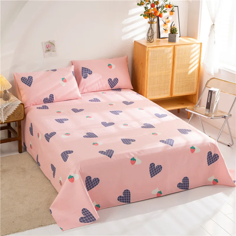

Pure Cotton Old Coarse Cloth Sheets Simple Cotton Three-piece Coarse Cloth Sheets