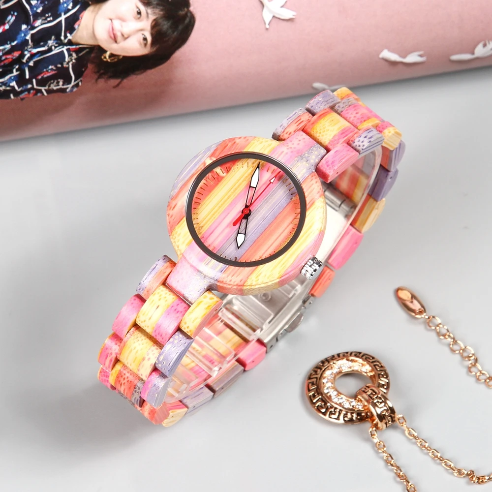 Модные часы с защитой окружающей среды природным экологическим газированным