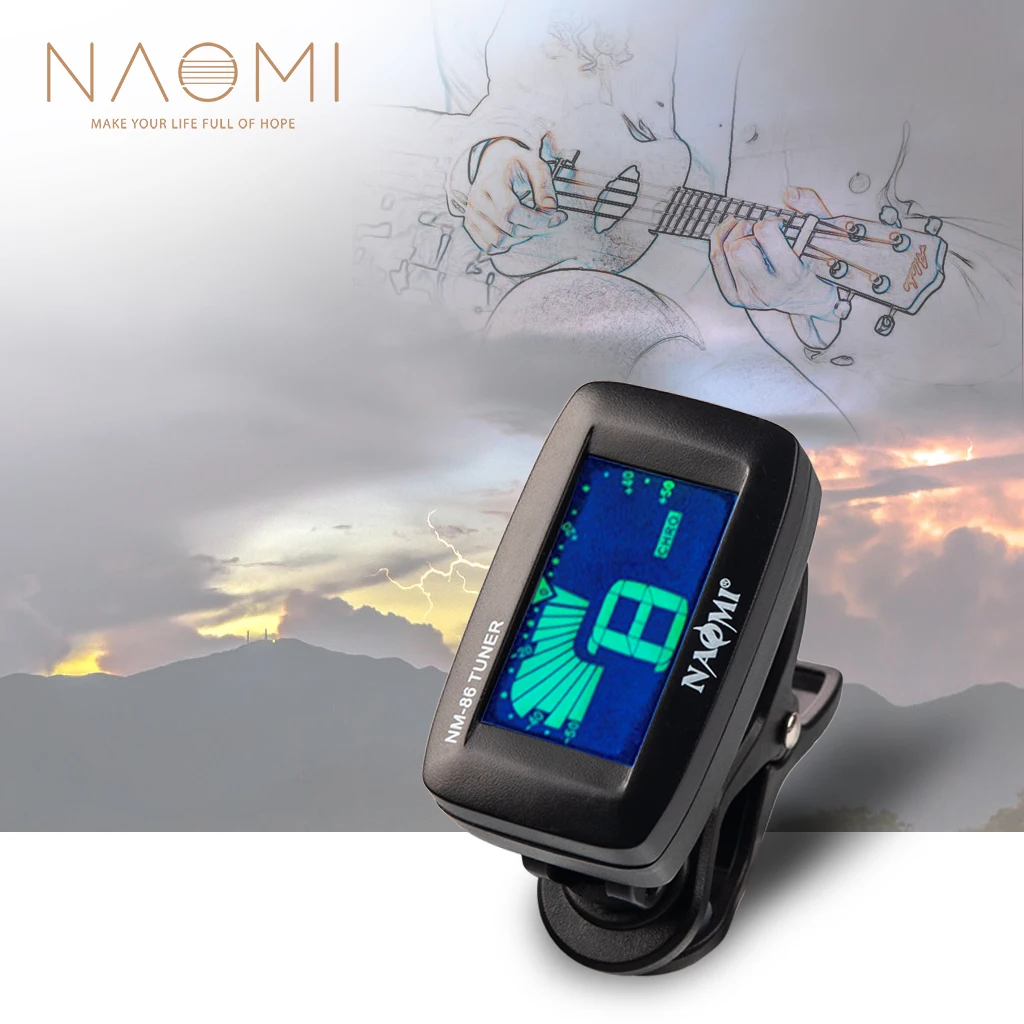 NAOMI Tuner NM-86 цифровой хроматический с зажимом на тюнере для гитары бас укулеле Скрипка аксессуары для гитары Новинка