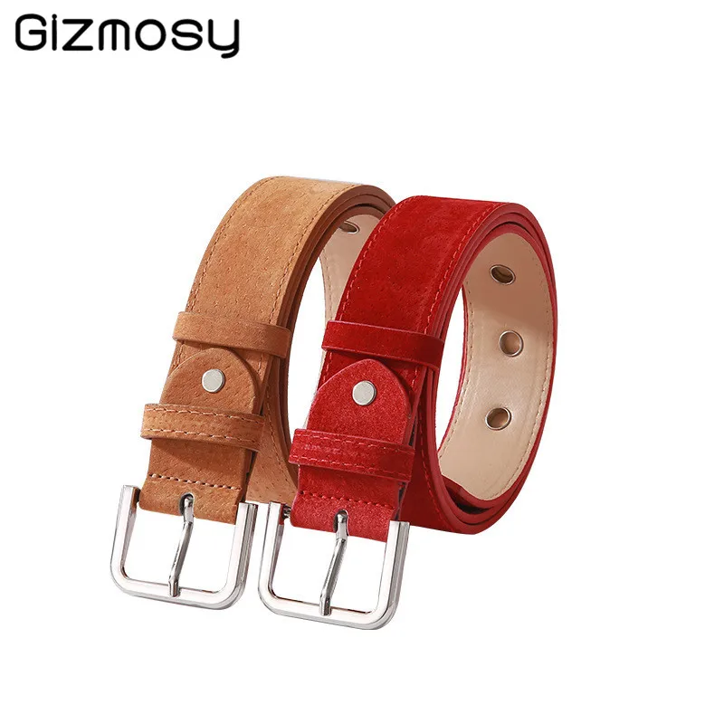 Женский ремень из натуральной кожи Простой Тонкий однотонный для брюк модель SY5223