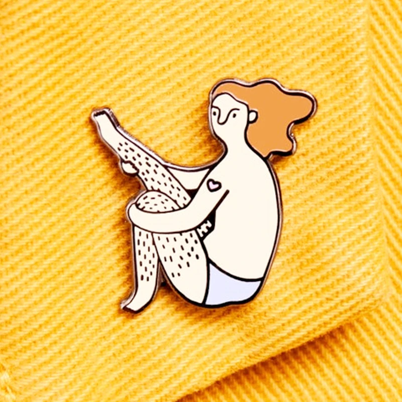 Мне нравятся ноги! Эмалированные металлические значки Ginger Girl брошь на лацкан