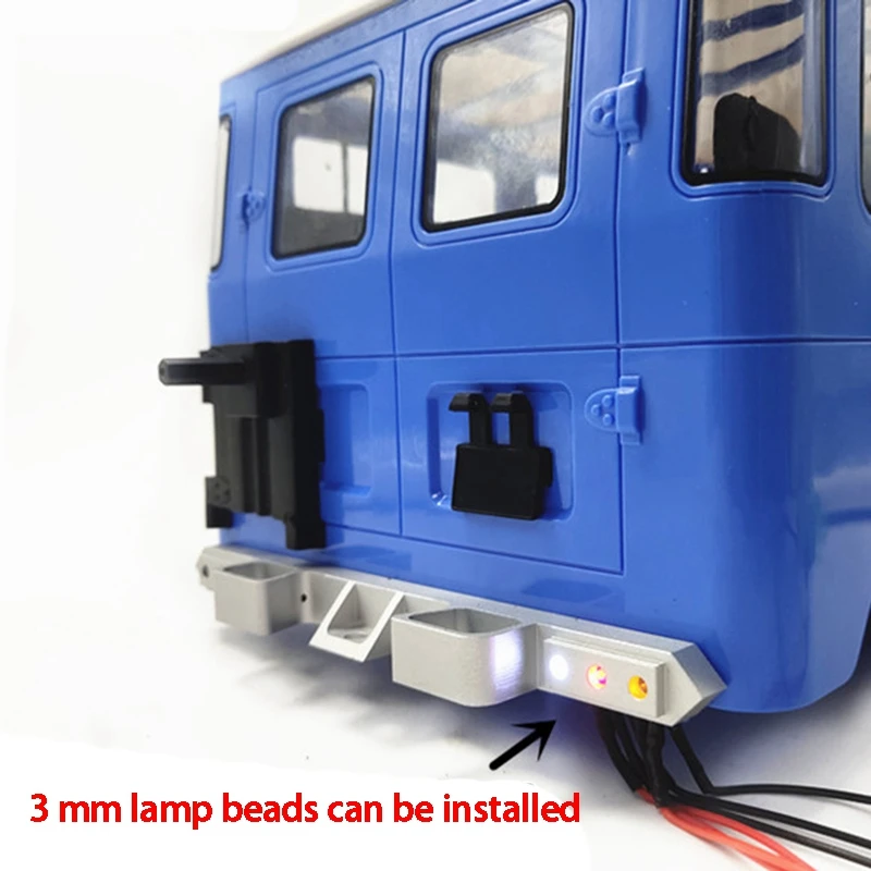 

Metal Rear Bumper Can Be Installed with Reversing Light Steering Signal Climbing Off-Road Remote Control Car Parts for WPL