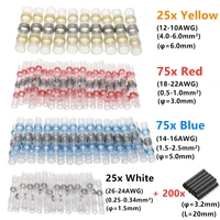 400pcs assortment soldering seal sleeve heat shrink tubing butt terminals waterproof insulated wire connectors 10 26awg