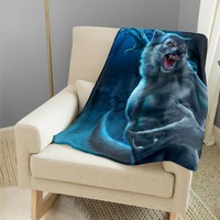 werewolf lap throw tom wood fantasy art decorative blanket wall hanging decor fabric poster