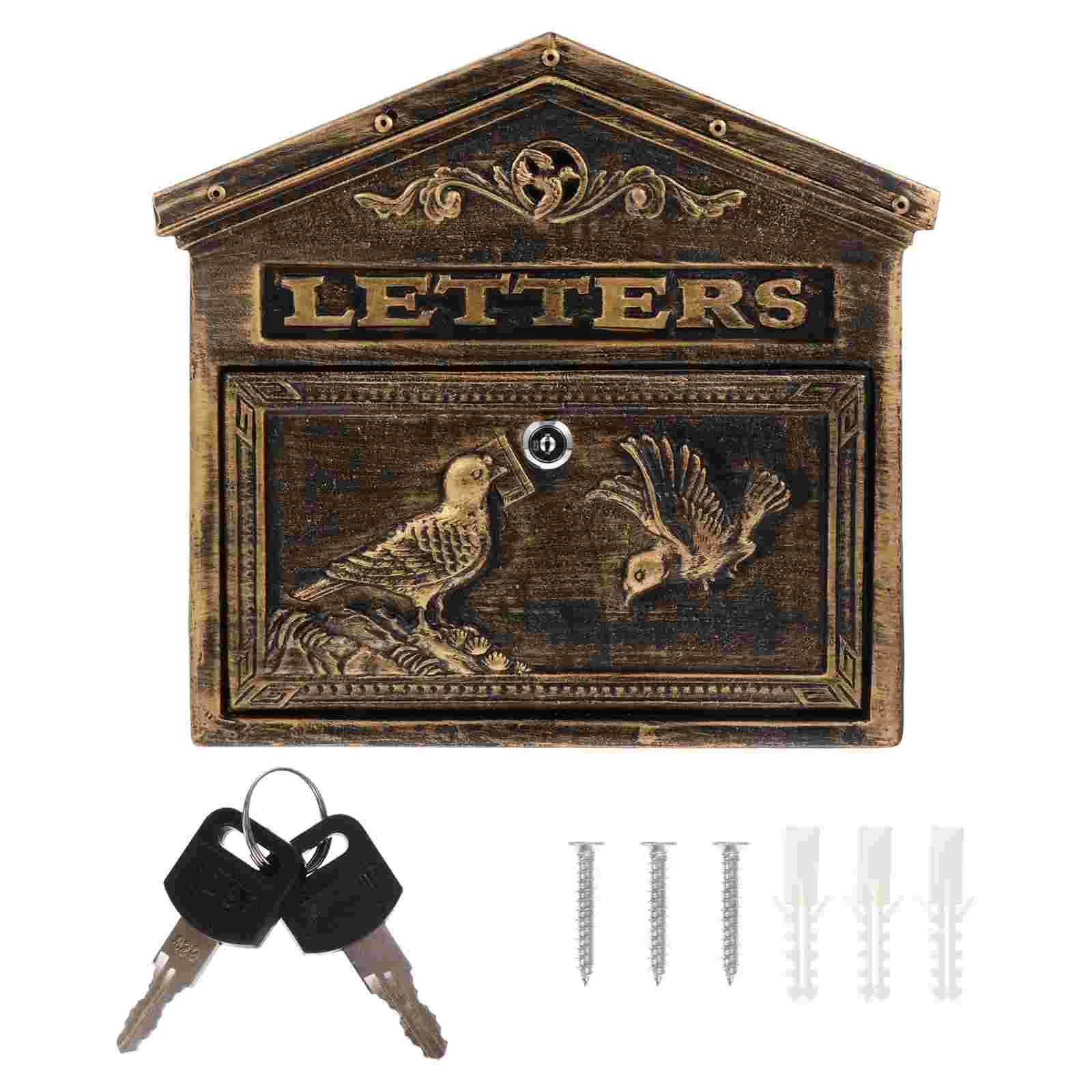 

1 шт. изысканный почтовый ящик для старого двора, почтовый ящик для виллы в стиле ретро, почтовый ящик для письма