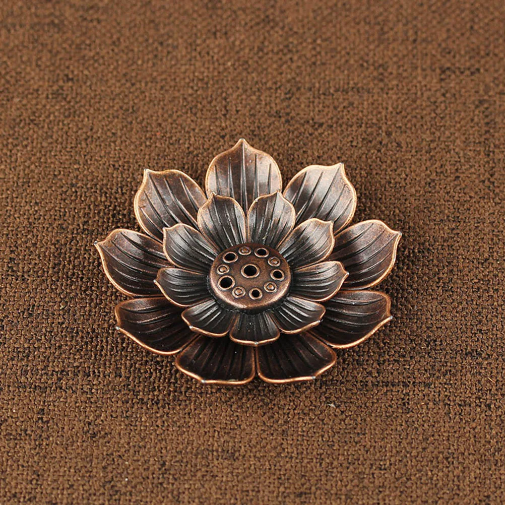 

Multi-Holes Lotus Incense Burner Holder Zinc Alloy Incense Plate Stick Burner Holder Ash Catcher Yoga Studios Line Incense Burn