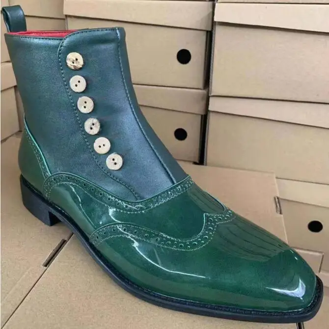 Men ankle boots slip on shoes male man matin shoe men's vintage PU leather gladiator booties sapato feminino chaussure M0390 | Обувь